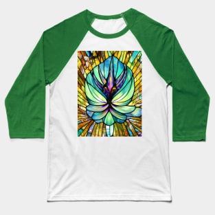 Stained Glass Lily Baseball T-Shirt
